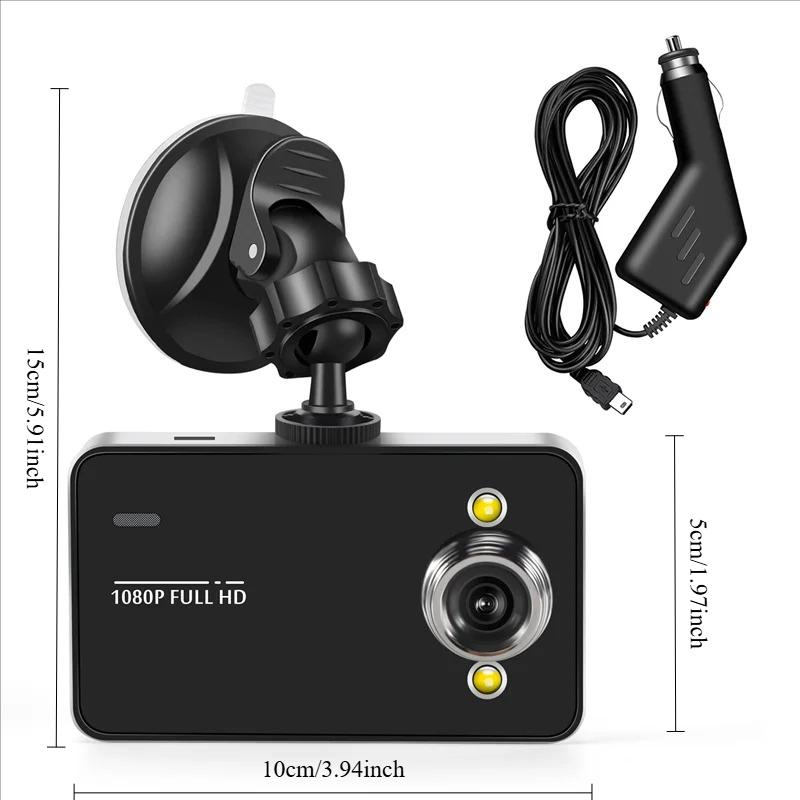 2.2 Inch Car DVR: Full 1080P Dash Camera, Loop Recording, Motion Detection, Wide Angle Night Vision
