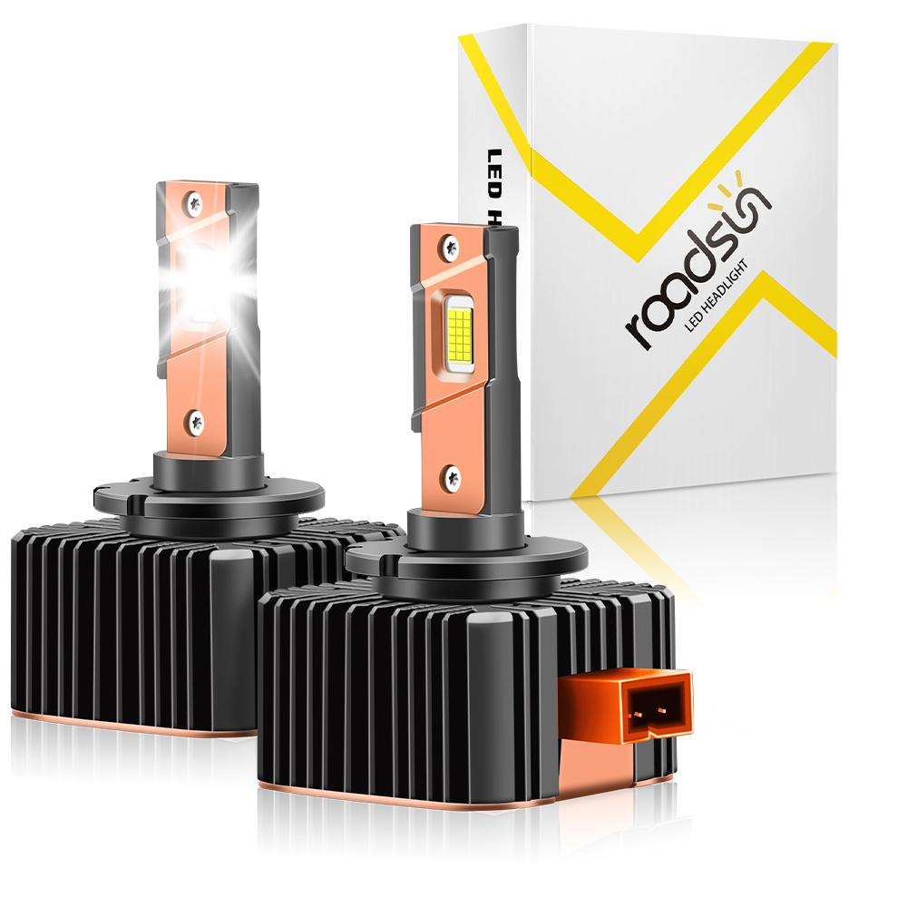 2PCS 30000LM D1S Headlight LED Canbus Lamps Auto LED Lights Bulb Universal For Car Lights 6000K white D1S
