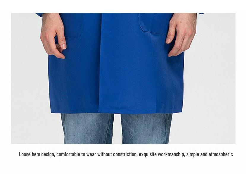 Modrá reflexní pruhovaná halena: Pracovní oděv odolný proti opotřebení s dlouhým rukávem a potiskem loga na zakázku