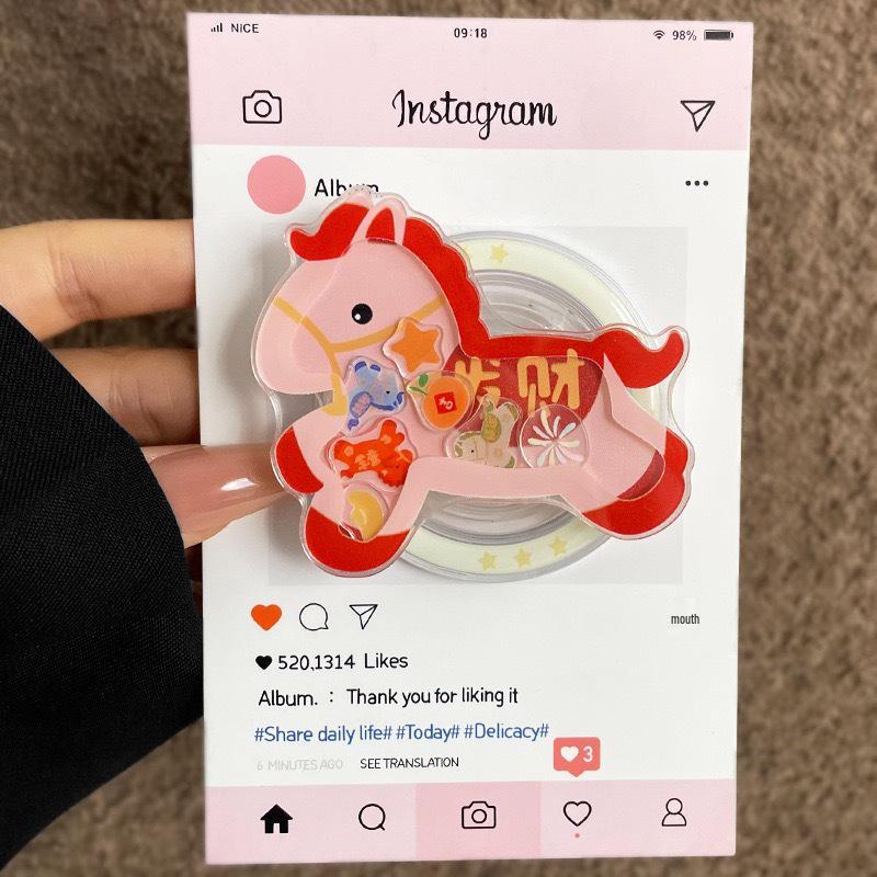 

Year of the Horse Magnetic Holder - Cute Airbag Back Sticker for Apple MagSafe Phone