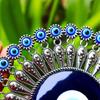 Turkish Blue for Evil Eye Decor Wall Hanging Pendant Amulets Ornament for Key Ring Home Garden for Protection Lucky Gift