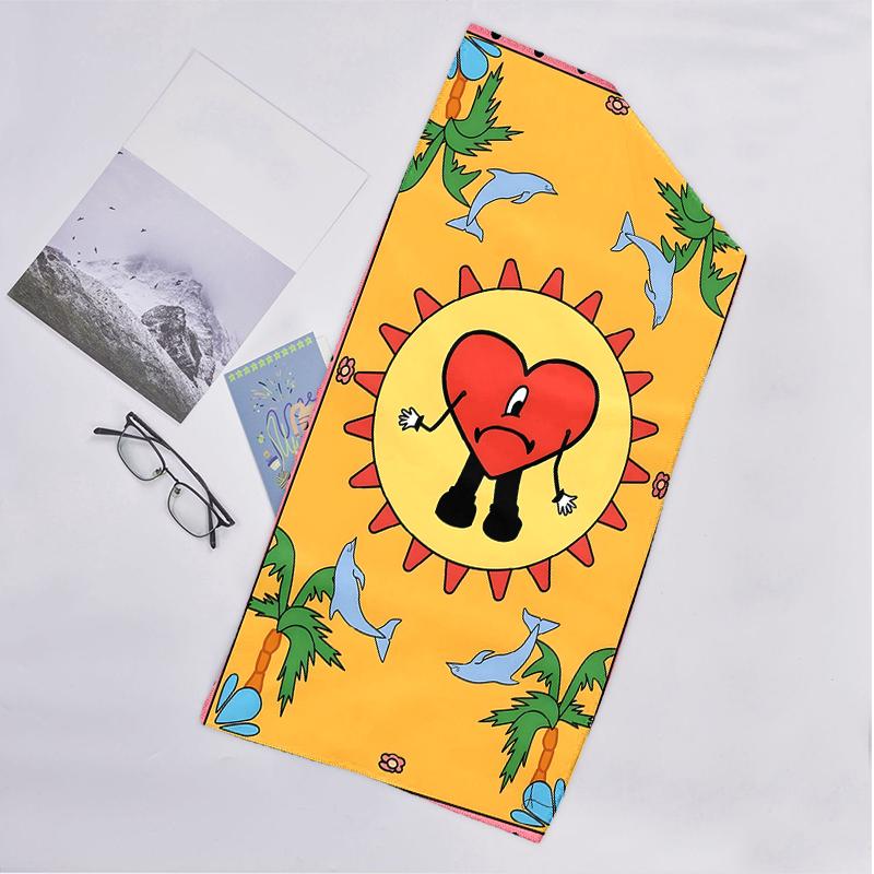 Bbunny Heart Fashion Beach Towel: Ideal for Summer Adventures Soft, absorbent and quick drying suitable for swimming and bathing