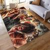 "Anime Style Battle Scene Carpet with Titans and Warriors Design" Suitable for Use As an Anti-slip for Living Room Bedroom Sofas