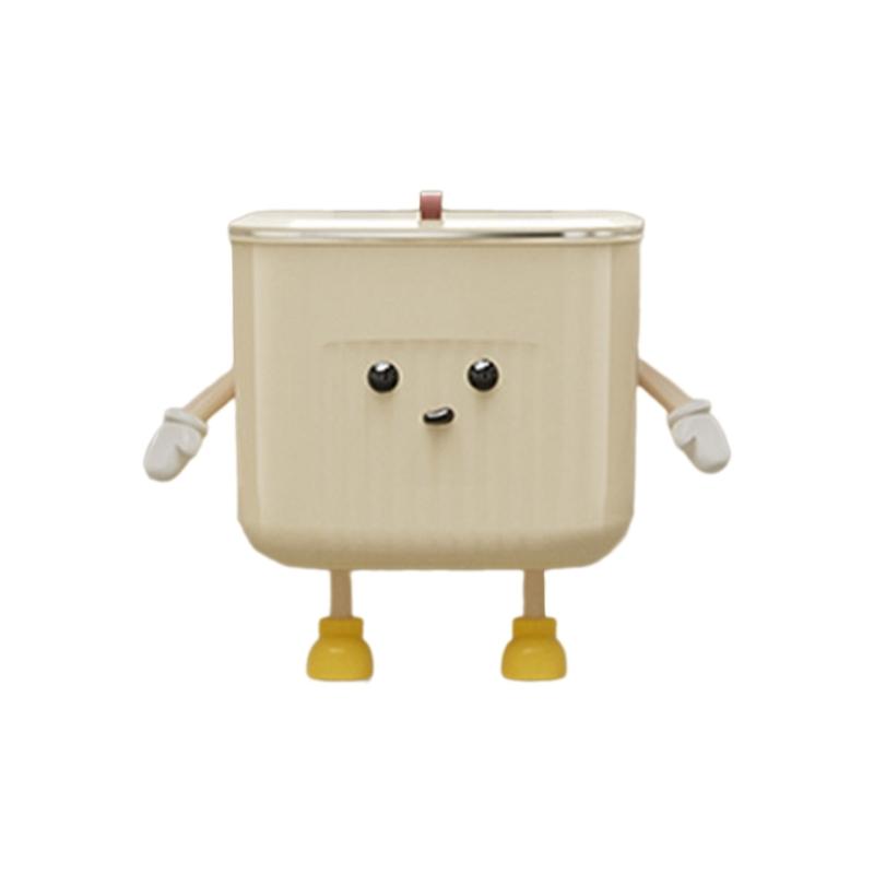 Wall Mounted Kitchen Trash Can Large Capacity Kitchen Garbage Bin with Lid Decors