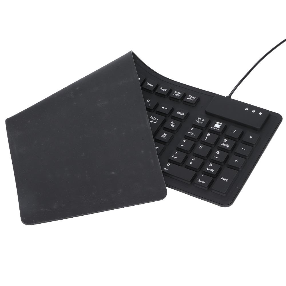 108 Key Silicone Keyboard Waterproof Design Quiet Operation USB Wired Keyboard Dustproof Construction Flexible Material