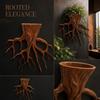 19cm 3D Printed Root Shaped Wall Mounted Plant Pot Suitable for Climbing and Trailing Plants Indoor and Outdoor Use Durable Design