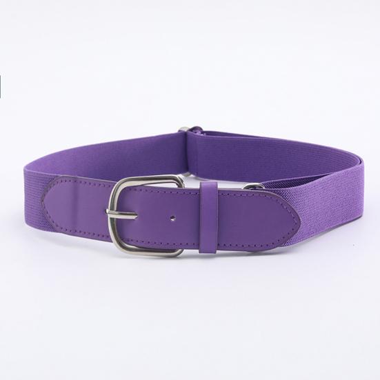 Adult Baseball Belt Elastic Band Adjustable Length Imitation Leather Baseball Softball Belt Unisex Vibrant Color Waistband