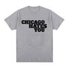 Chicago Hates You Same Style T-shirt Men Fashion Hip Hop Oversized T Shirt Casual Cotton Short Sleeve T-shirts