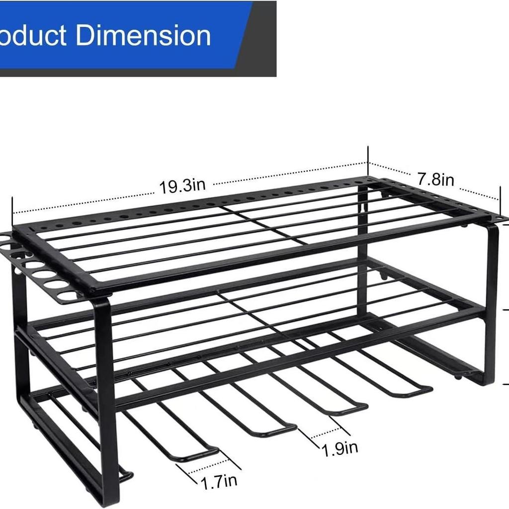 4-Tier Wall-Mounted Electric Tool Storage Rack