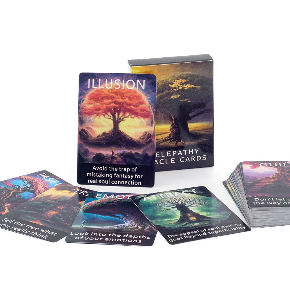 Kitten Tarot Deck 78Pcs Cute Black and White  For Beginners  Version Mysterious Board Game Fun Fortune Telling Kit