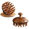 Gold Silk Sandalwood Round Massage Comb