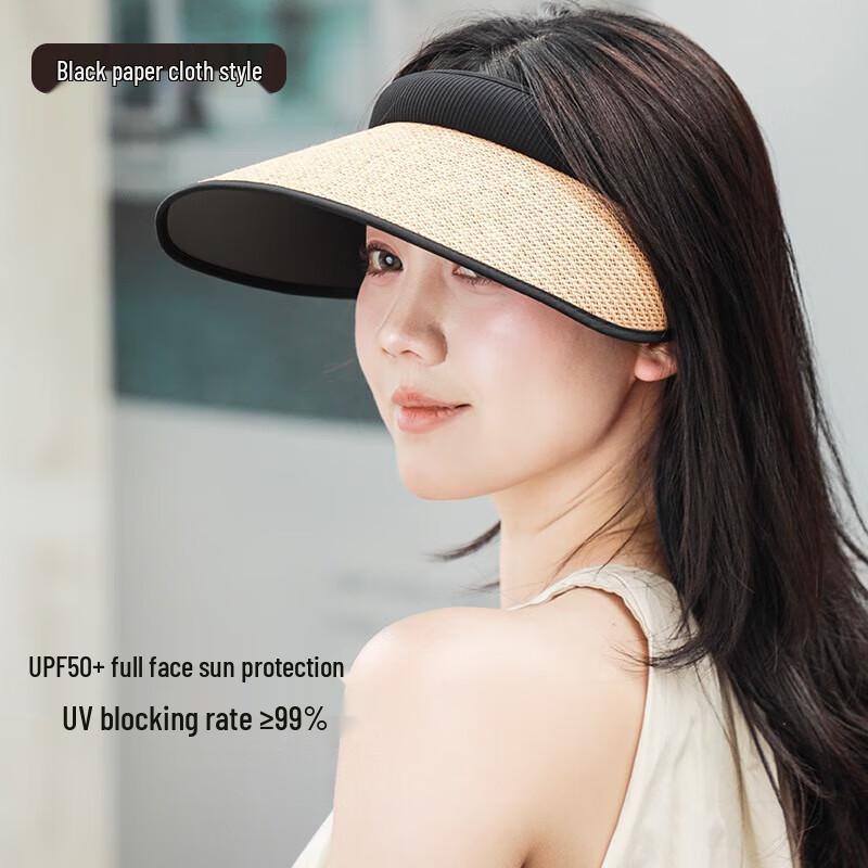 Женская соломенная шляпа-козырек Yimai с открытым верхом