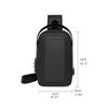 Men Chest Bag Handbag Water Resistant Wear Resistant Portable Hard Case Chest Pack for Running Cycling Biking Travel Hiking