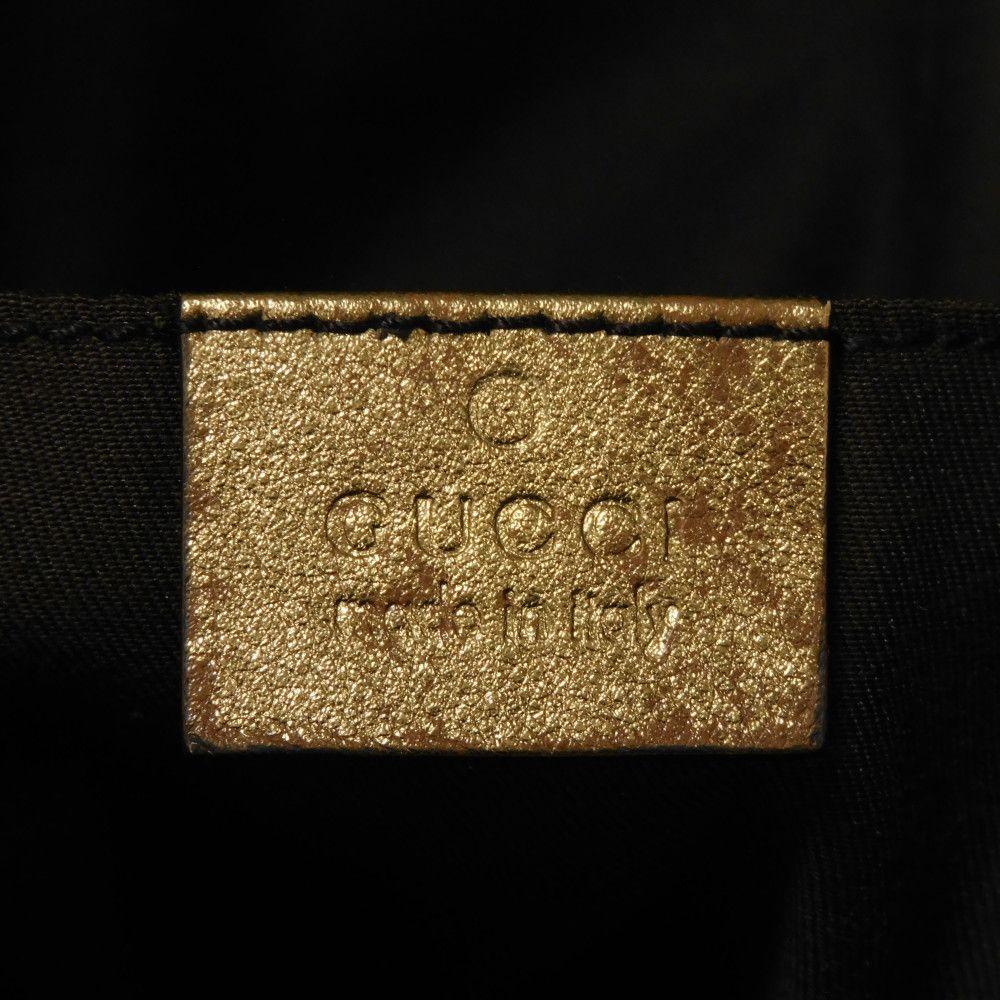 Used GG Canvas Tote Bag, Size 9539, 189669, 7924, A4 Cotton Calfskin, Light Pink Gold Logo Embossed, Beige, Women's