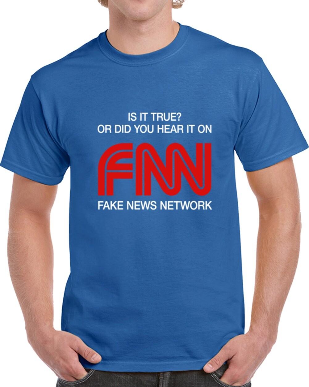 Fnn Fake News Network T Shirt CNN & MSNBC Fake News Media News Unisex T-Shirt L