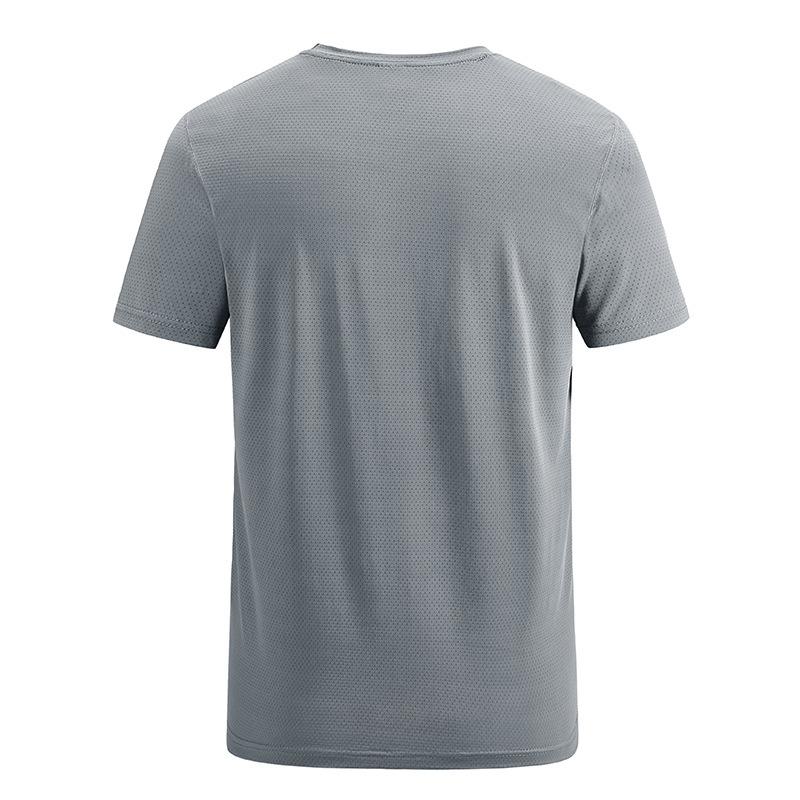 Summer Men's  Outdoor Running Fitness Quick Dry Sports T-shirt  Casual Short Sleeve Gym Tops