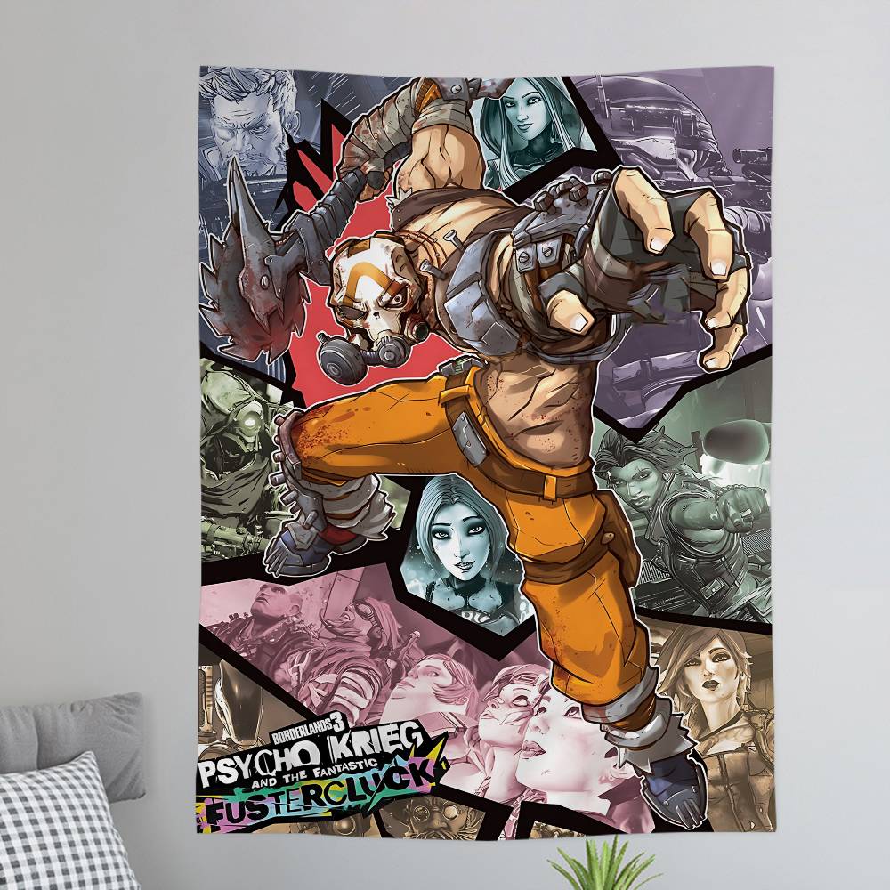 Game BBORDERLANDS Printed Large Wall Tapestry Wall Hanging Decoration Household Decor Blanket