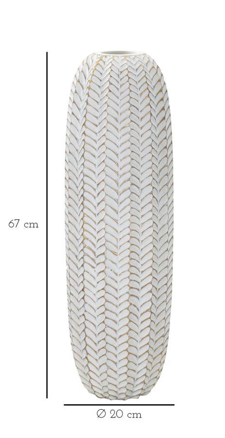 Resin Vase Leaf Cm Ø 20X67