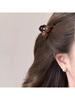 1-Piece Brown Maillard Double Pearl Hair Clip - High-End Cute Hair Accessory, Bangs Clip, Versatile Everyday Hairpin