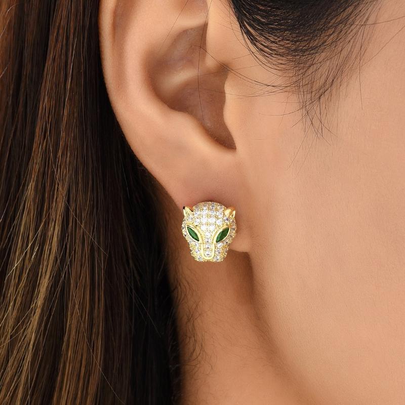 Elegant Earrings, Leopard Head Earrings, Retro Temperament, Unique Cool Style, Personalized High-end Earrings