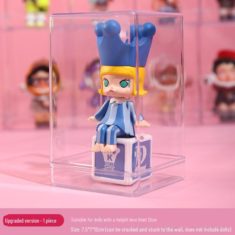 Acrylic Display Stand for Blind Box Dolls - Transparent Storage Cabinet for Pop Mart Figures