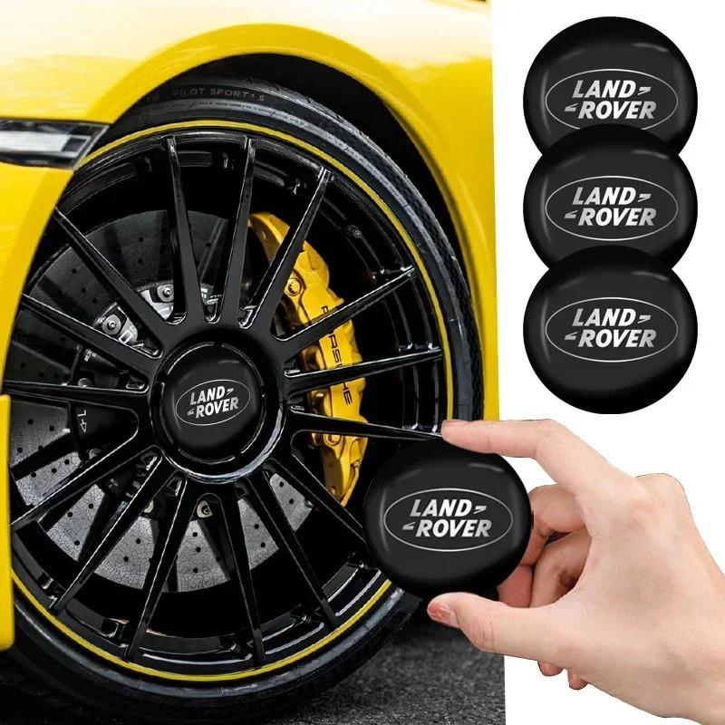 4pcs Car Wheel Center Hub Cap Sticker Decoration Parts For Land Rover Discovery 3 4 R4 LR2 Range Rover Evoque Sport Dander 2 3