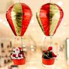 Christmas Santa Hot Air Balloon Christmas Tree Santa Decoration Ceiling Pendant for Home Xmas Holiday New Year Party Decor 1Pc