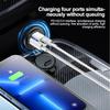 83W Zásuvka nabíječky do auta PD 30W Rychlé nabíjení Dvojitý USB+Type C Výstup Telefonní napájecí adaptér s voltmetrem pro motocykl, nákladní automobil, loď