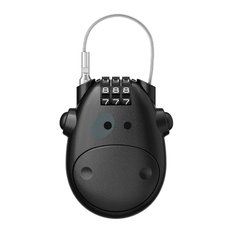 

Motorcycle Cable Lock: Retractable Steel Wire - Bicycle, Helmet, Luggage, Travel and Mini Motorcycle Lock чёрный