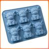 Silicone 3D Highland Cow Ice Cube Tray Easy To Demold Highland Cattle Casting Moulds for Handmade Wax Soap Craft Home Decor