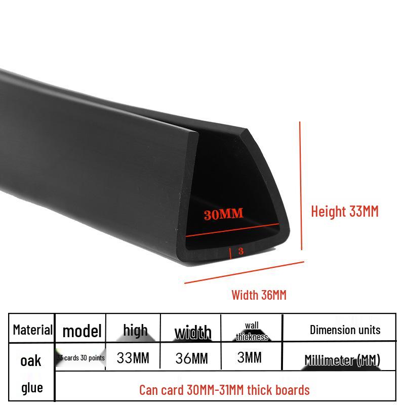 U-Shaped Rubber Anti-Collision and Edge Trim Sealing Strip