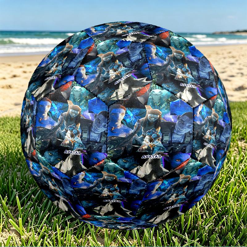 Avatar Print Size 5 Soccer Ball, PU Wear Resistant Football for Match Training and Daily Practice, Birthday Gift for Soccer Fans