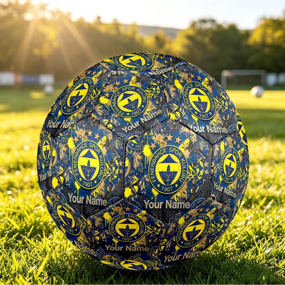Personalized Size 5 Football Fenerbahçe FC Pattern Outdoor Game Sports Ball Gift