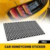 1pc Car Rear Tail Light Lamp Stickers, Honeycomb Type Decal Car DIY Self Adhesive Tint Film Sheet, Universal Car Accessories