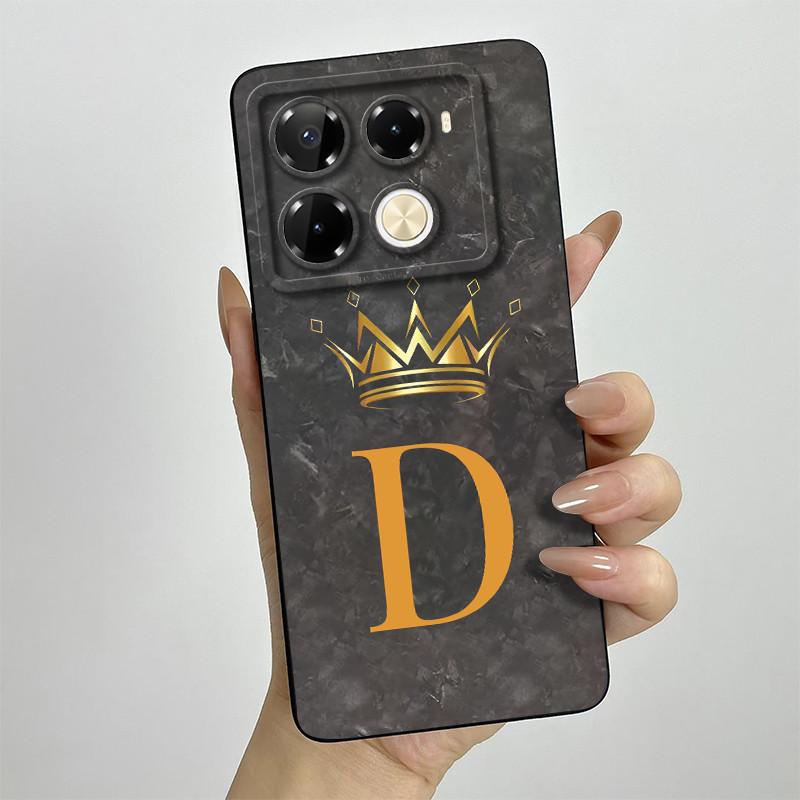 Phone Case For Infinix Note 40 4G X6853 Note 40 Pro Plus X6851B 40 Pro 4G X6850 5G X6851 Fashion Letters Matte Soft Cover Funda