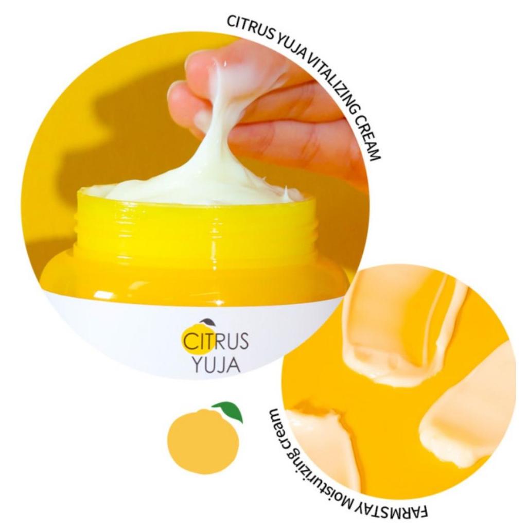 [Farmstay] Citrus Yuja Vitalizing Jumbo Duo: Serum 100ml + Cream 100g