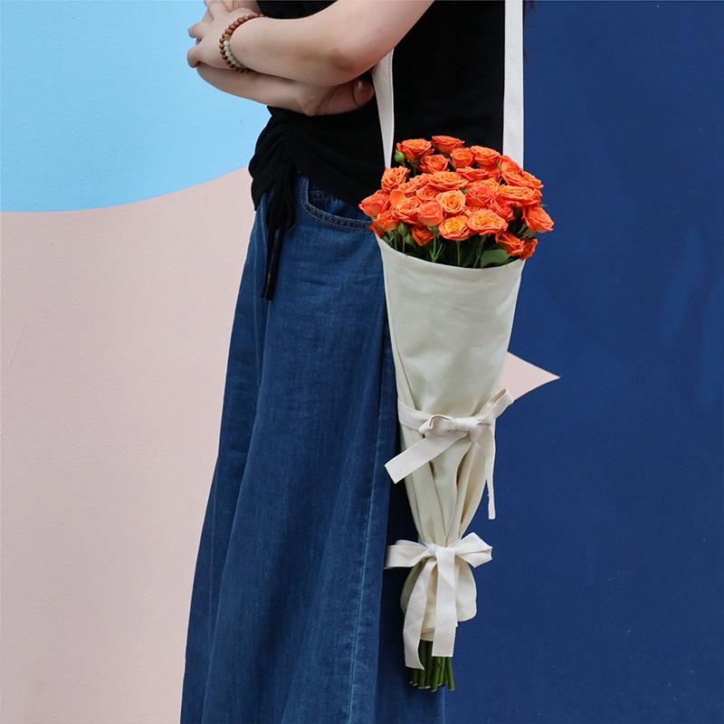 1 stk Blomst Slitesterk Frisk Blomst Flerbruks Innpakning Elegant Oppbevaringspose Håndlaget Bukett Lett å Bære 45x35x25cm