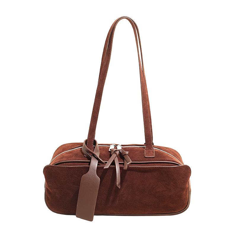 

Premium suede bowling bag portable underarm bag new matte bag shoulder bag