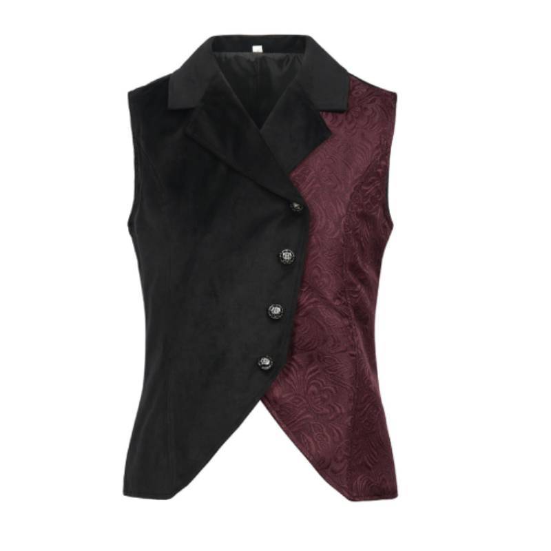 Gothic Halloween Steampunk Vest For Men And Women With Dark Pattern For Stage Performances