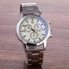 Men Dress Watch Analog Quartz Watch with Three Sub-Dials Stainless Steel Wristwatch for Husband Boyfriend Father Business Date