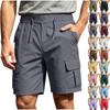 Pantaloncini Cargo da Uomo con Coulisse in Vita e Tasche, Vestibilità Larga Casual Estivi