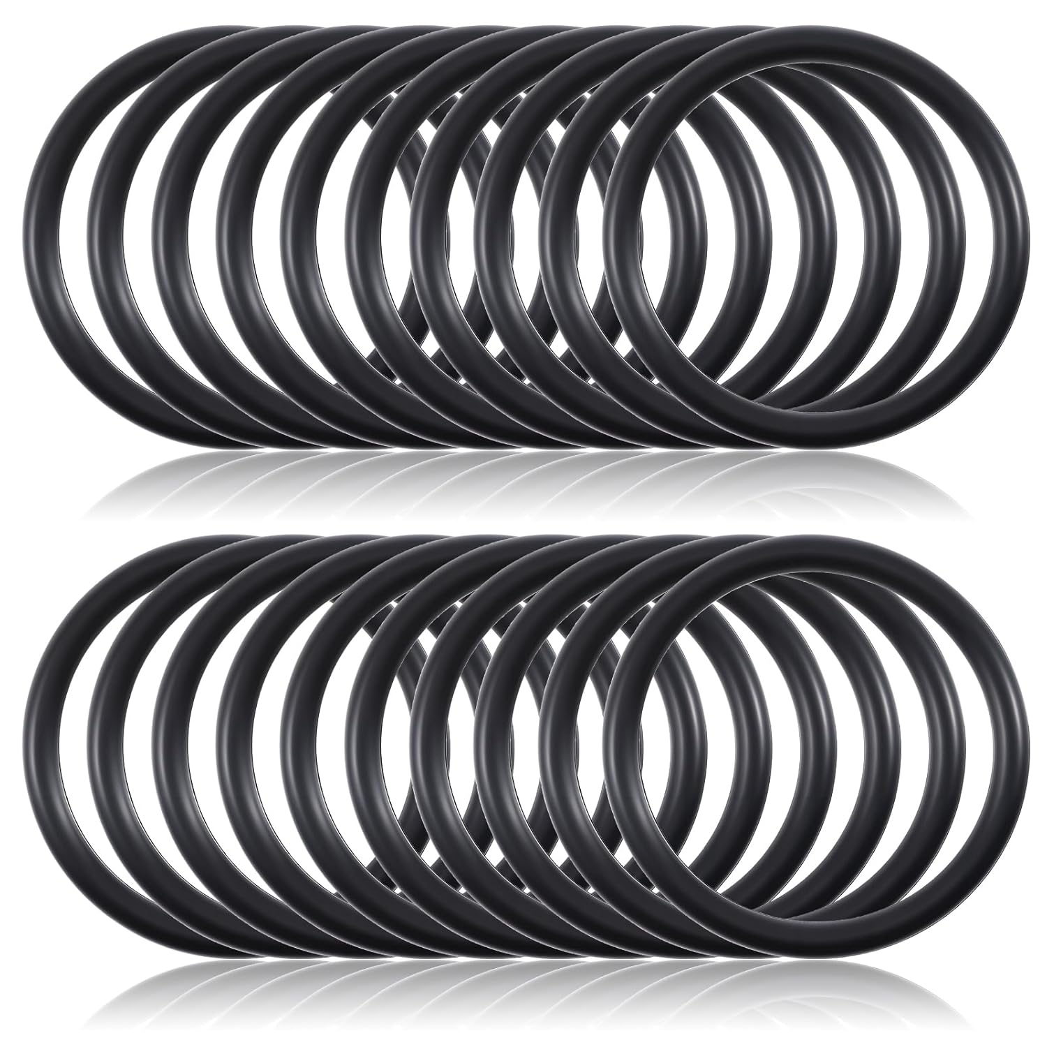 20 Pcs Bumper Quick Release O Rings Bumper Fasteners Washers Replacement Quick Release Rubber Bands Washers for Car Bumper (Black)