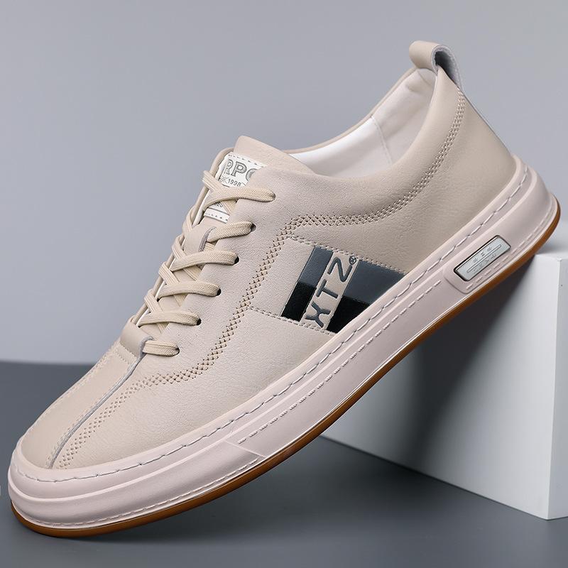 

2024 осень новые мужские туфли ручной работы онлайн повседневные кожаные туфли мужские универсальные модные туфли белые туфли модные туфли 1912 44 бежевый