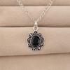 Pietra Preziosa Onice Nera Gioielli in Argento Sterling 925 Ciondolo di Design 1,37" Regalo Per la Madre CP-40-16