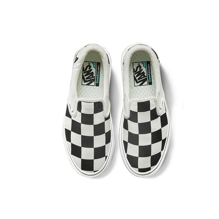Vans Super ComfyCush Slip-On Big Classics Checker Women Sneakers Black Off-White VN0A4U1FXT4