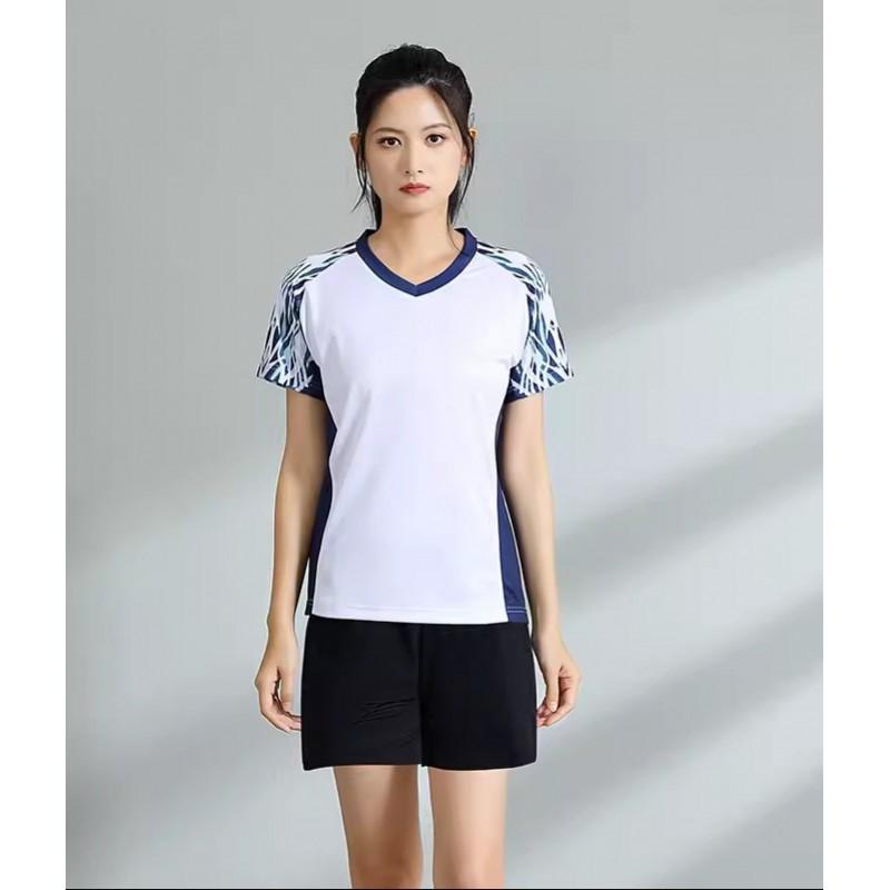 Men Women Badminton Shirts Short Sleeve Breathable Team Training Competition Tops