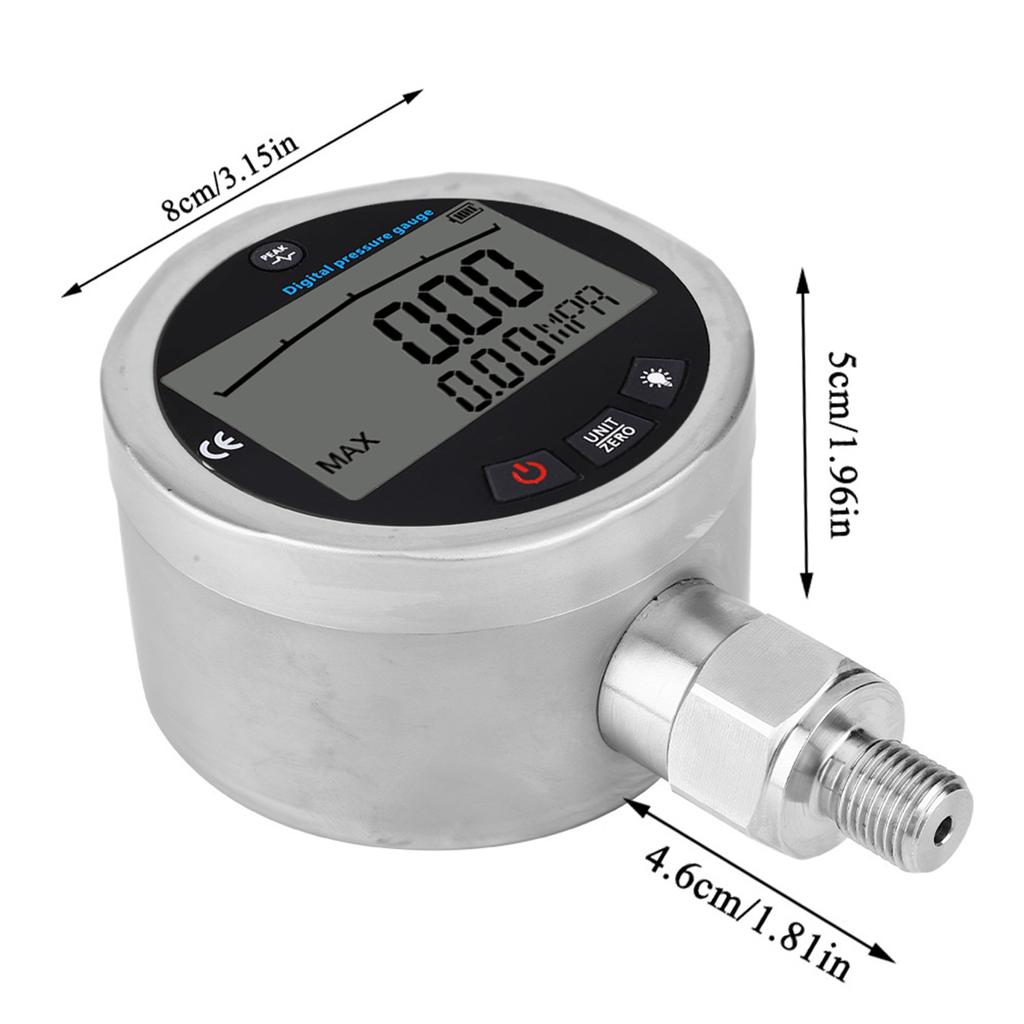 Digital Hydraulic Pressure Gauge 400BAR 0‑40Mpa 5800PSI with G1/4 Connector Pressure Tester Meter Pressure Measuring Instrument