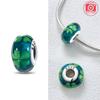 Authentic Certified Pink Glass Bead Blue Romantic Bead Charms Compatible With Bracelets Charm Bead Charms Copper Women Diy Jewellery Making
