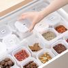 1/7pcs Plastic Refrigerator Storage Box with Lid Condiment Boxes Safe Trasparent Crisper