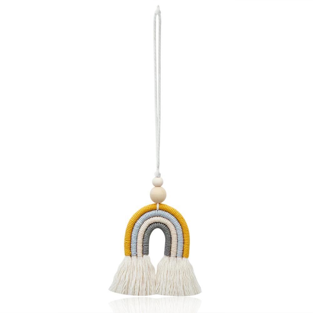 3 Color Creative Cute Rainbow Decor Hanging Pendant Ornament Car Rear View Mirror Car Styling Auto Interior Decor Accessories